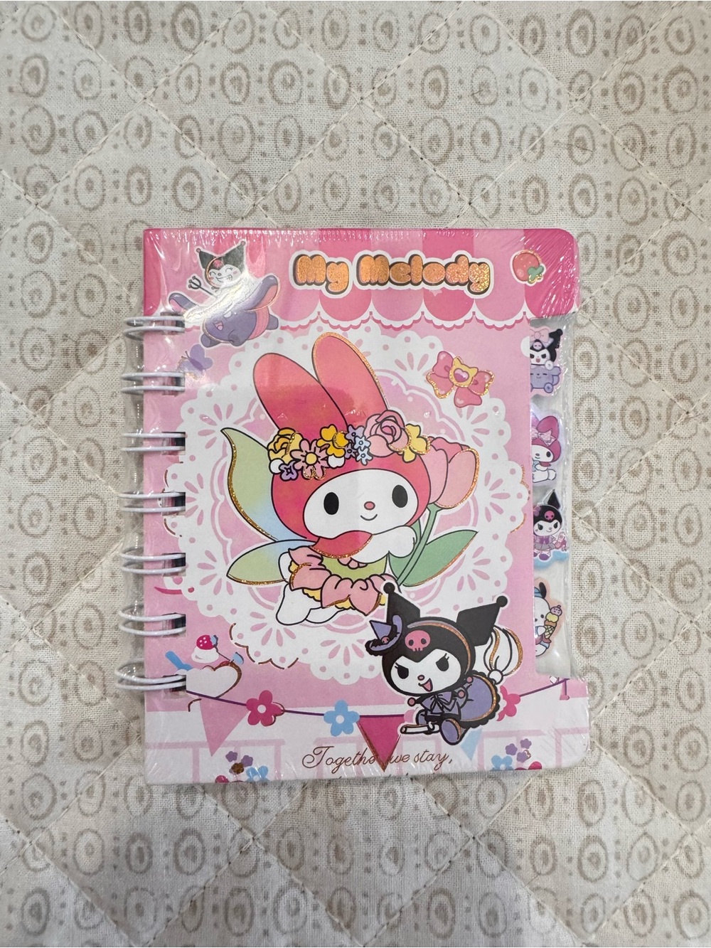 My Melody Pink Spiral Notebook with cute dividers